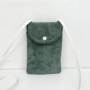 Green velvet phone shoulder bag