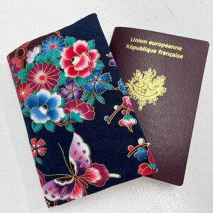 Portapassaporto in tessuto giapponese, portadocumenti, fatto a mano, idea regalo