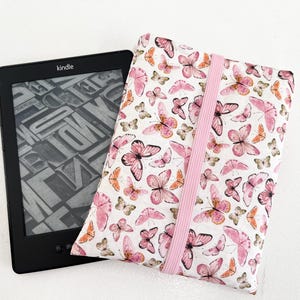 Etui Liseuse kindle, housse Liseuse  enduit papillons , pochette kindle