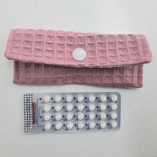 Honeycomb fabric pill case, pill pouch,