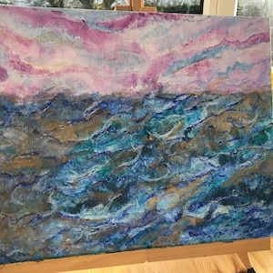 Pintura original, pintura sobre lienzo, pintura vibrante, pintura abstracta, arte mural, arte original