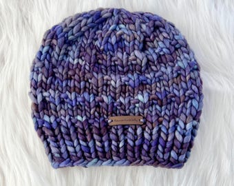 Hand Knit Chunky Merino Wool Beanie: Women's Luxury Winter Hat