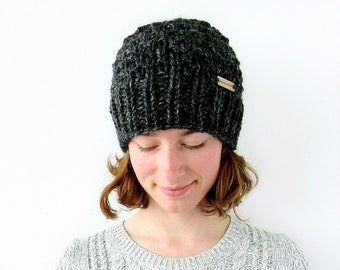 Chunky Knit Beanie - Hand Knitted Winter Hat - Choose from 9 Colors