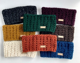 Chunky Knit Ear Warmer - Knitted Winter Headband Choose from 8 Colors