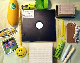 Bookish Bundle Mystery Box (Yellow) - Includes handmade felt Floppy + USSR Punch Card notebook