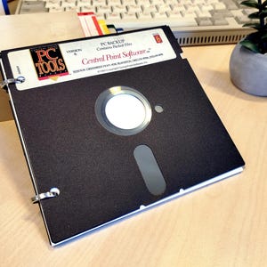 Handmade Notebook or Sketchbook from Upcycled 5.25 inch Floppy Disk