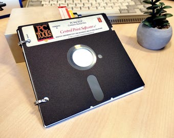 Handmade Notebook or Sketchbook from Upcycled 5.25 inch Floppy Disk