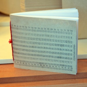 COMPUTER PUNCH CARD Notebook or Sketchbook, Hand made from Soviet vintage card, Geek gift image 1