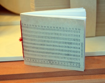 COMPUTER PUNCH CARD Notebook or Sketchbook, Hand made from Soviet vintage card, Geek gift