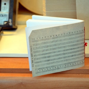 COMPUTER PUNCH CARD Notebook or Sketchbook, Hand made from Soviet vintage card, Geek gift image 2