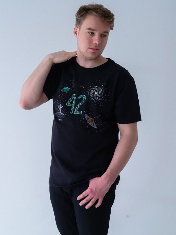 Hand Painted T-shirt - 42 - LIFE, UNIVERSE, EVERYTHING