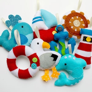 PDF instructions for felt Nautical garland decoration set. Instructions for 8 decorations included.Digital Pattern. Instant Download