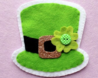 Make Your Own felt St Patrick's Day Hat Mini Kit. Individual kit with templates, materials and instructions to make your own decoration.