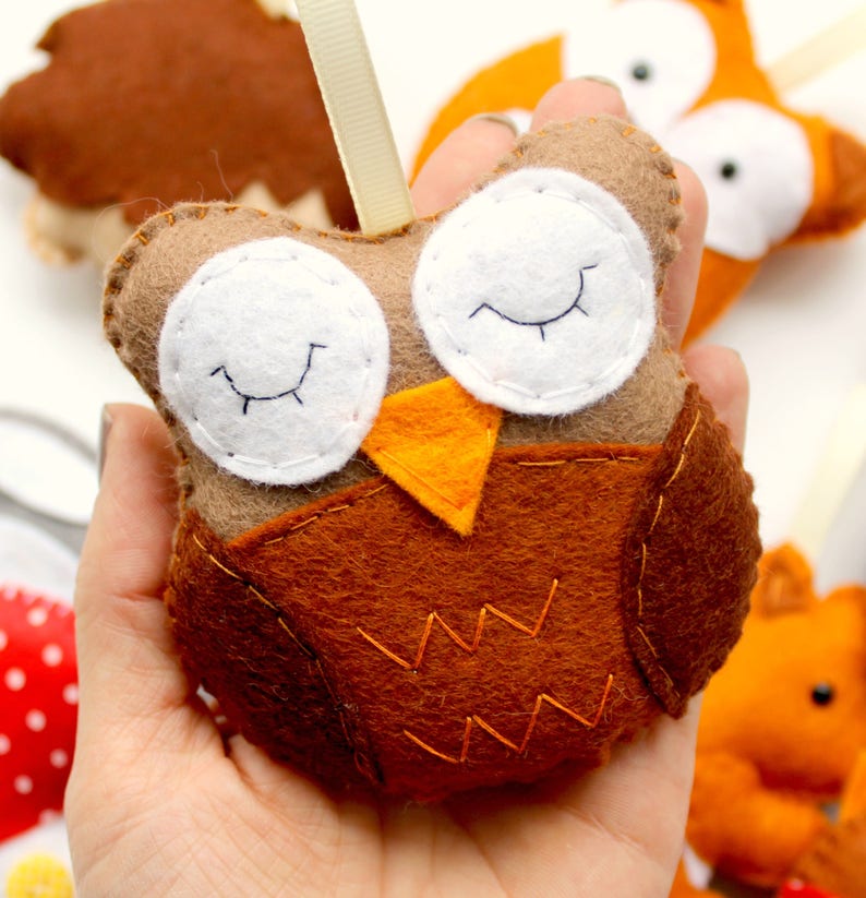 Make Your Own Felt Woodland Garland Kit. Sewing Pattern. DIY Etsy