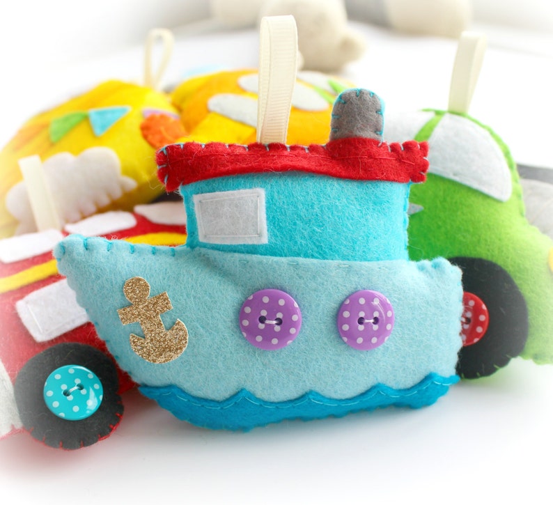 PDF instructions for felt rainbow transport garland. Instructions for 8 decorations included. Digital Pattern. Instant Download image 4