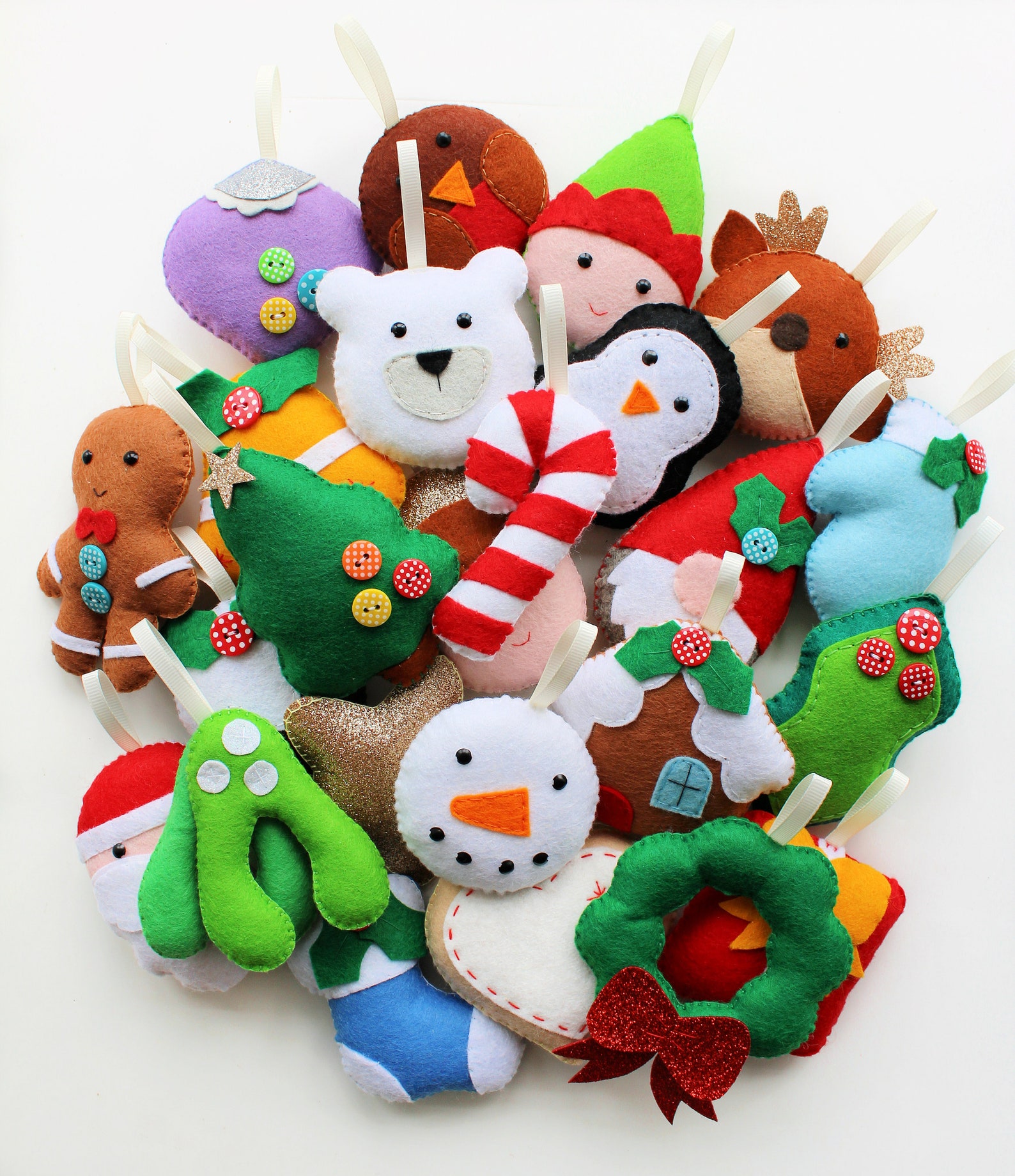 Make Your Own Felt Advent Calendar Garland Kit Sewing Kit to - Etsy