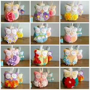 Felt Birth Month Flower Owl Kit: DIY Hanging Decoration