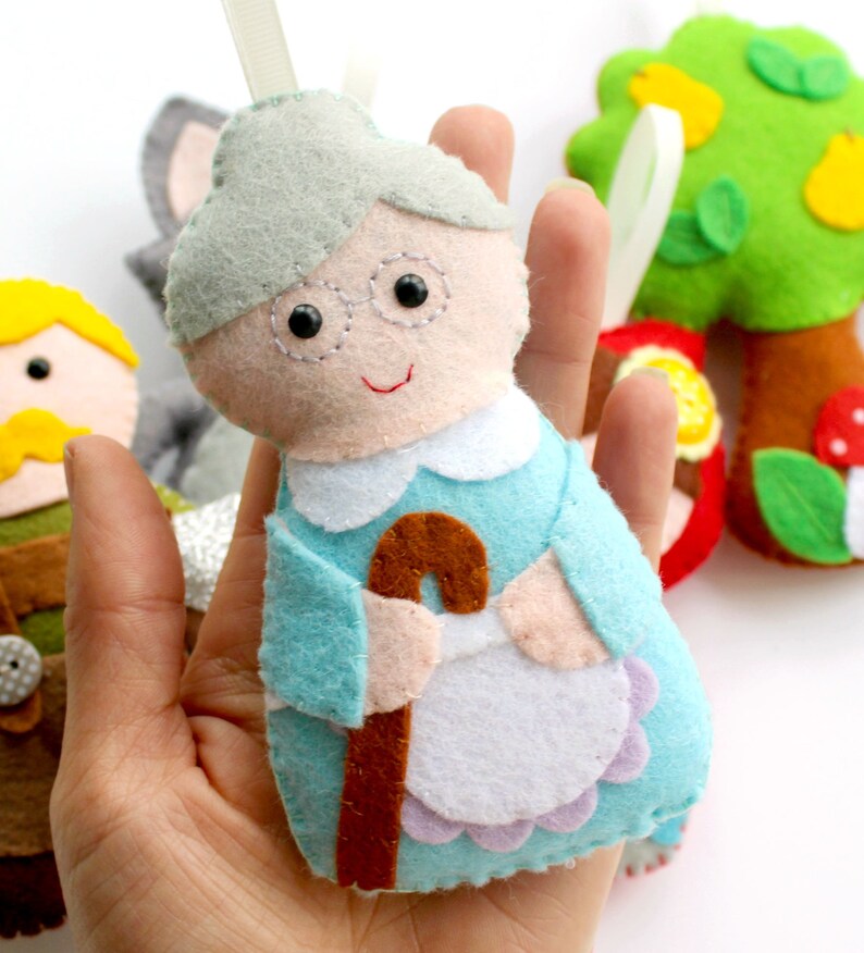 Felt Little Red Riding Hood Garland PDF Pattern 6 Ornament