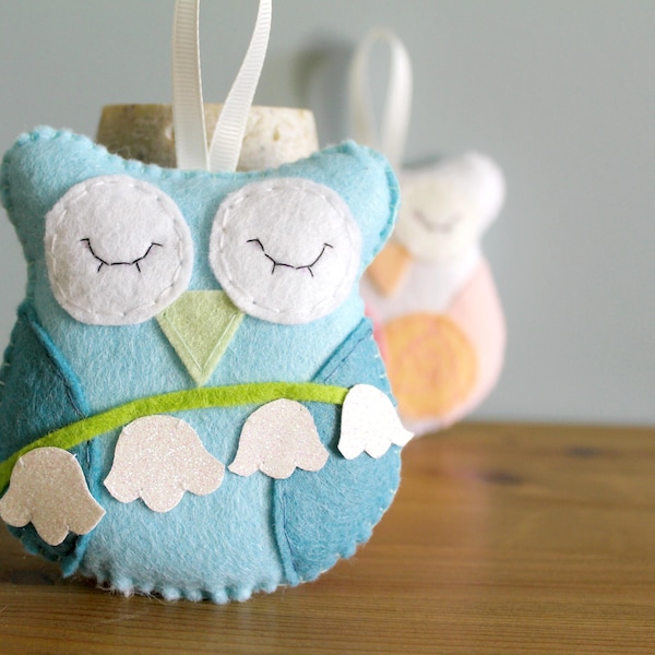 May Birth Month Felt Owl Decoration. Lily of the Valley. Spring decor. Felt Owl. Birthday Gift. May Birthday. Lily of the Valley Owl.