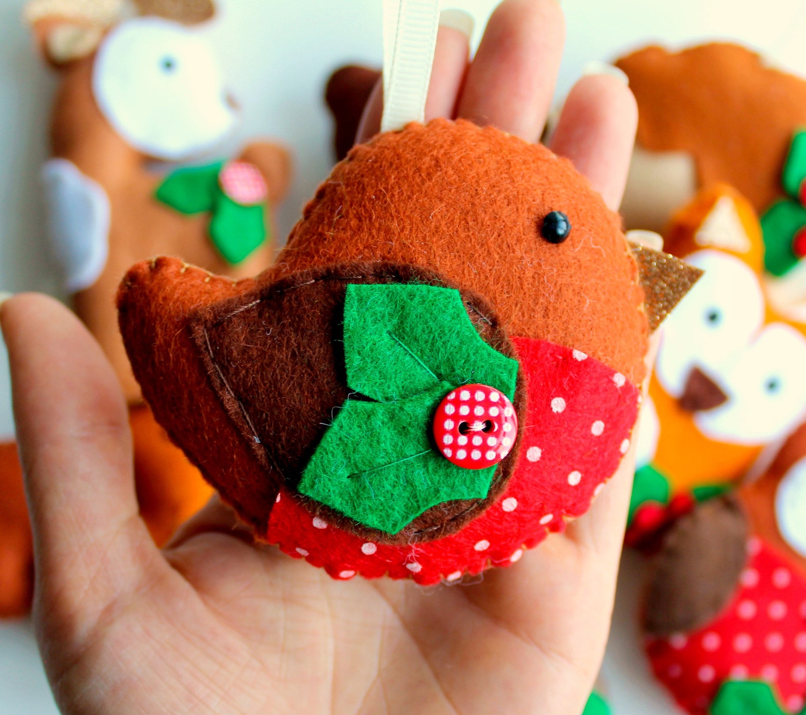 make-your-own-felt-christmas-woodland-garland-kit-sewing-etsy
