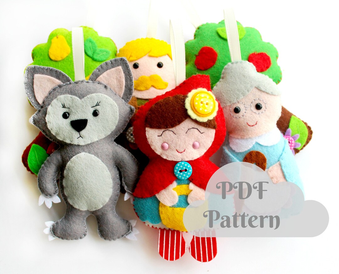 Felt Little Red Riding Hood Garland PDF Pattern 6 Ornament