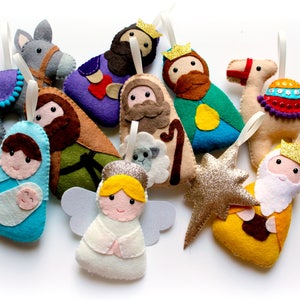 PDF pattern for felt Nativity Garland, full instructions and templates, Digital Pattern, Instant Download, Christmas garland, felt kit, DIY image 2