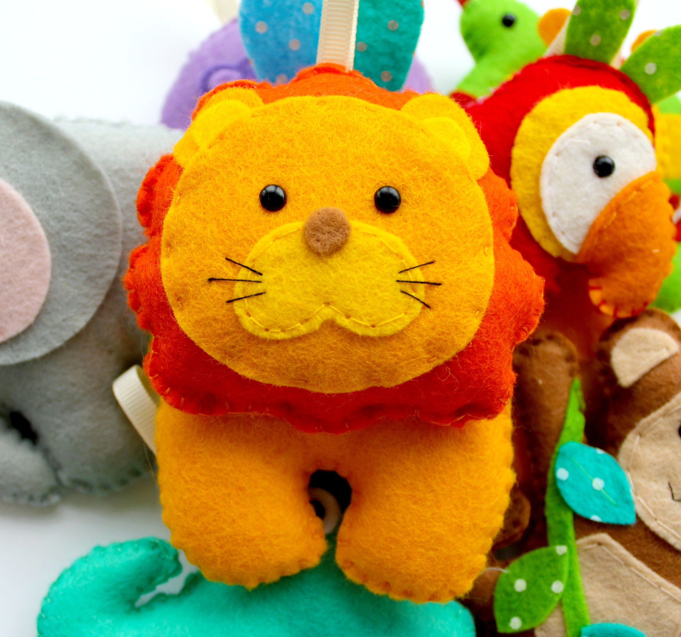 Make Your Own Felt Jungle Garland Kit Sewing Pattern DIY Etsy Australia