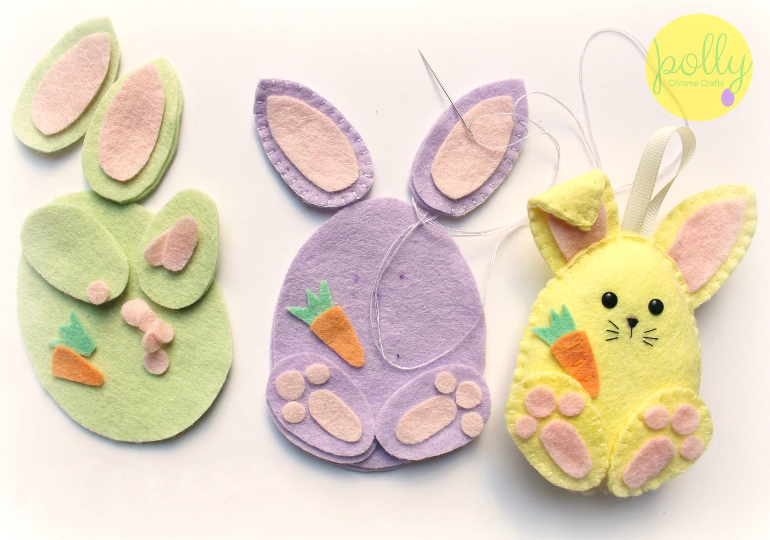 Felt Easter Bunny Ornament Pattern: DIY Decoration (PDF Pattern) - Etsy