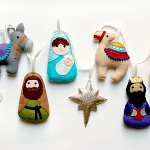 PDF pattern for felt Nativity Garland, full instructions and templates, Digital Pattern, Instant Download, Christmas garland, felt kit, DIY image 3