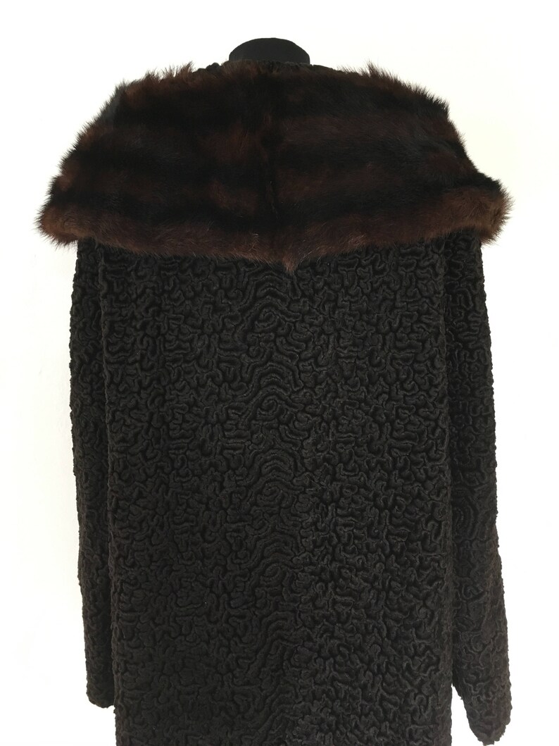 1950s Astrakhan Coat by Astra Furs With Muskrat Collar Etsy UK