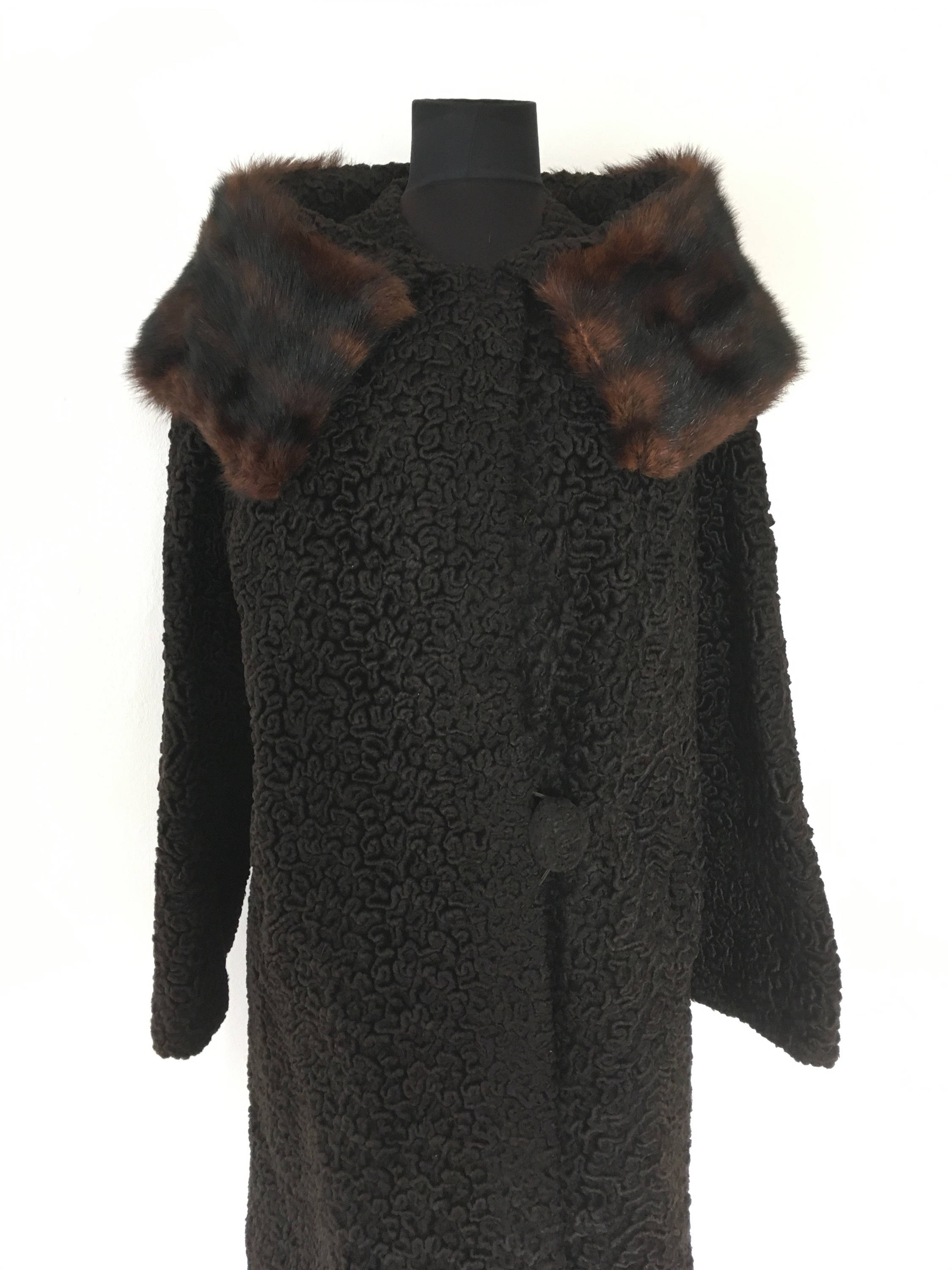 1950s Astrakhan Coat by Astra Furs With Muskrat Collar Etsy UK