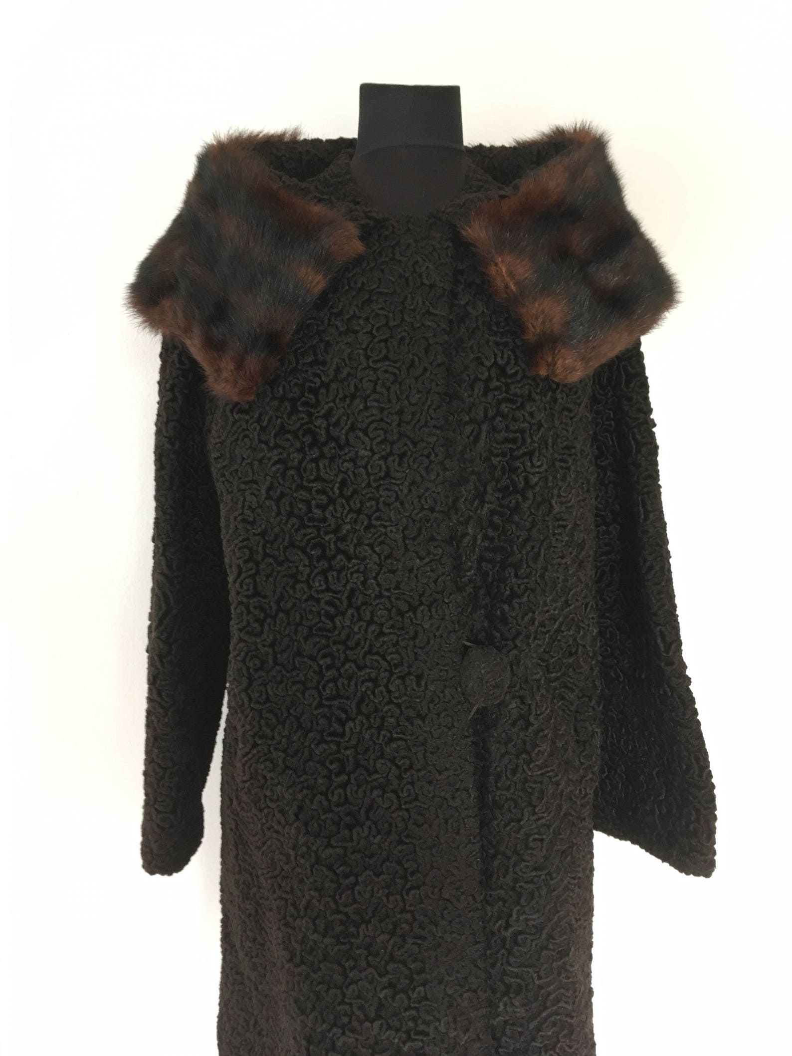 1950s Astrakhan Coat by Astra Furs With Muskrat Collar Etsy UK