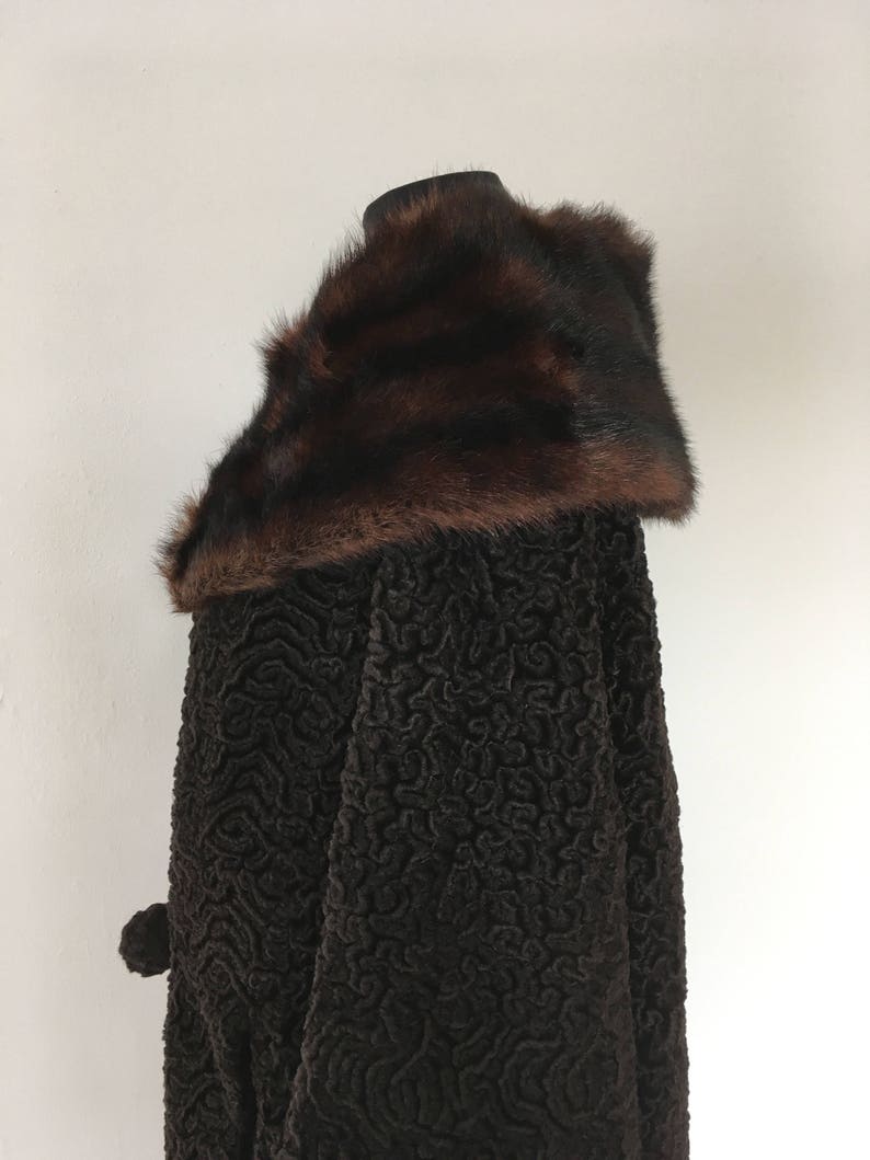 1950s Astrakhan Coat by Astra Furs With Muskrat Collar Etsy UK