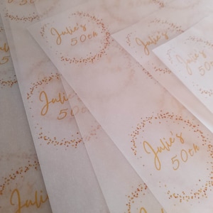 Personalised Greaseproof Paper paper A3 or A4