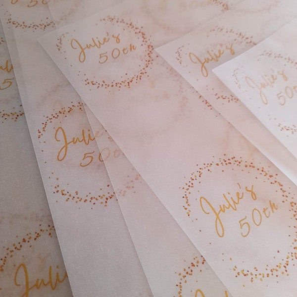 Personalised Greaseproof Paper paper A3 or A4