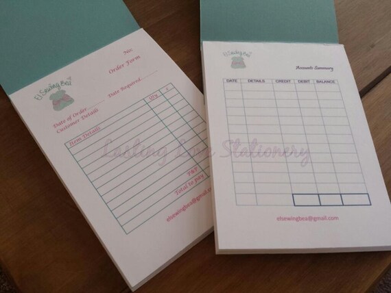 A6 Carbon Receipt Pad Etsy