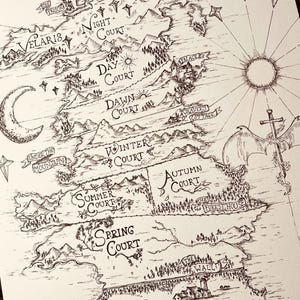 PREORDER ACOTAR Map A3 Art Print - Etsy