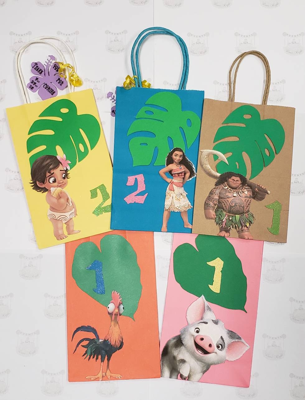 Moana Goodie Bags Loot bags Favor Bags Party Bags Treat Bags Etsy