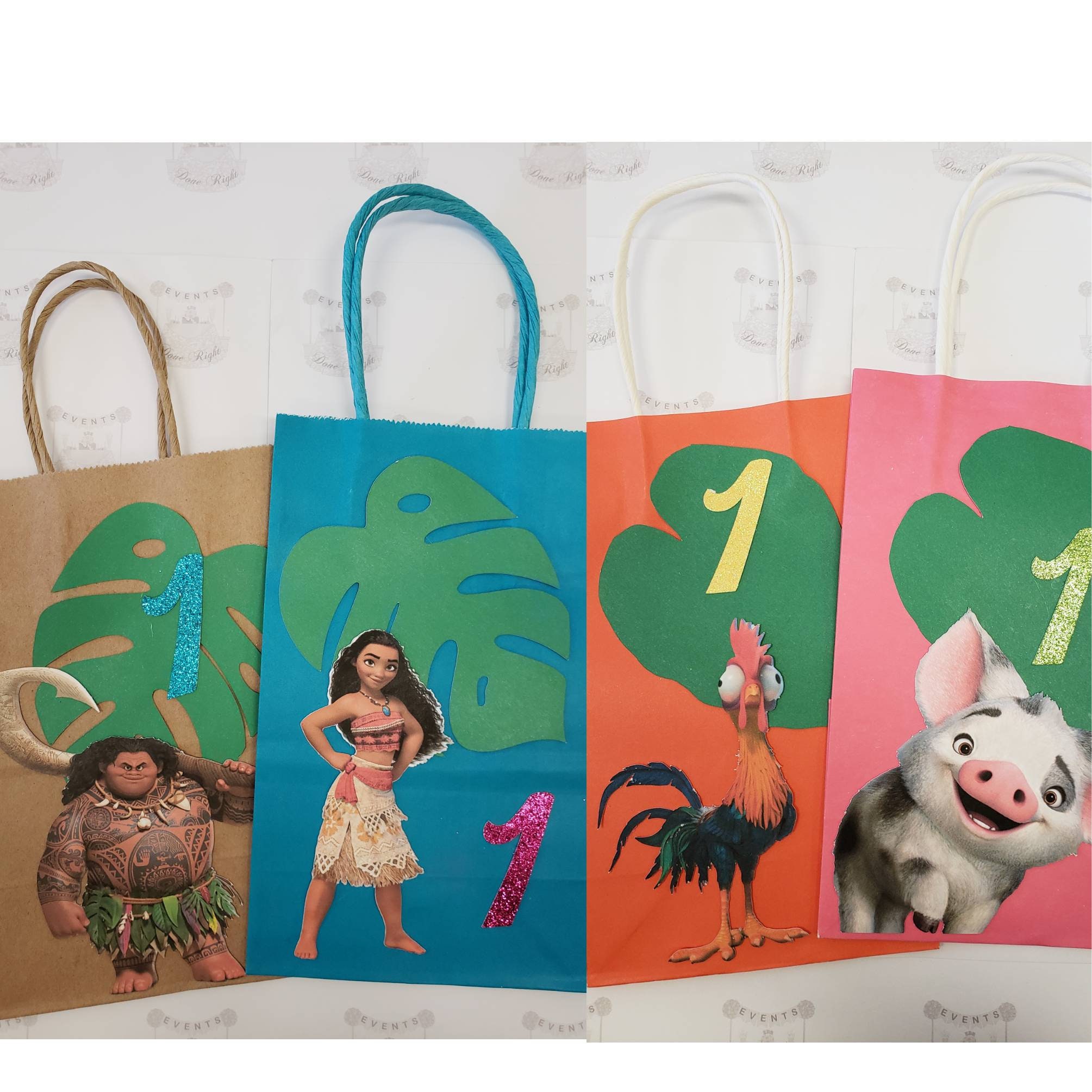 Moana Goodie Bags Loot bags Favor Bags Party Bags Treat Bags Etsy