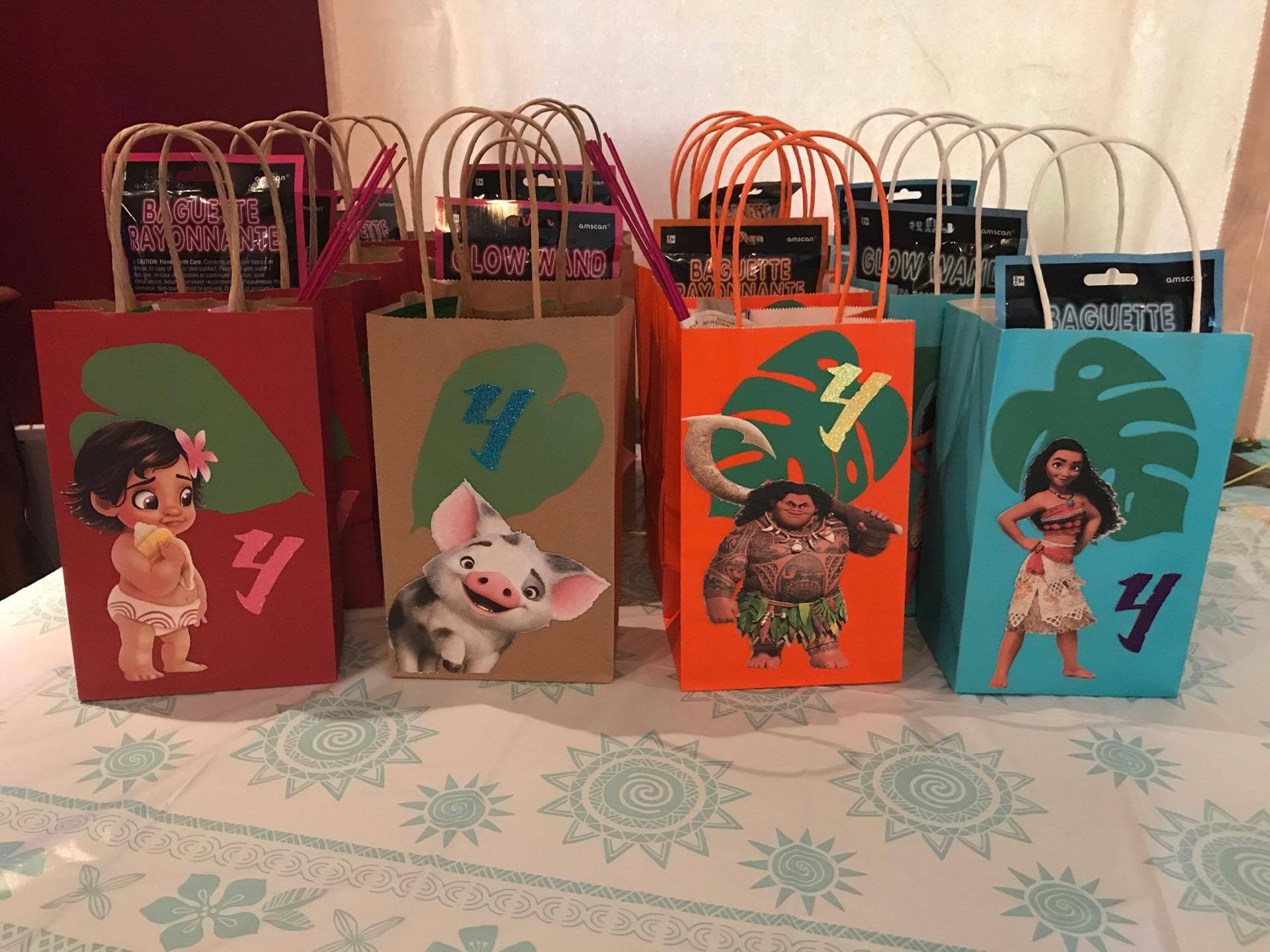 Moana Goodie Bags Loot bags Favor Bags Party Bags Treat Bags Etsy