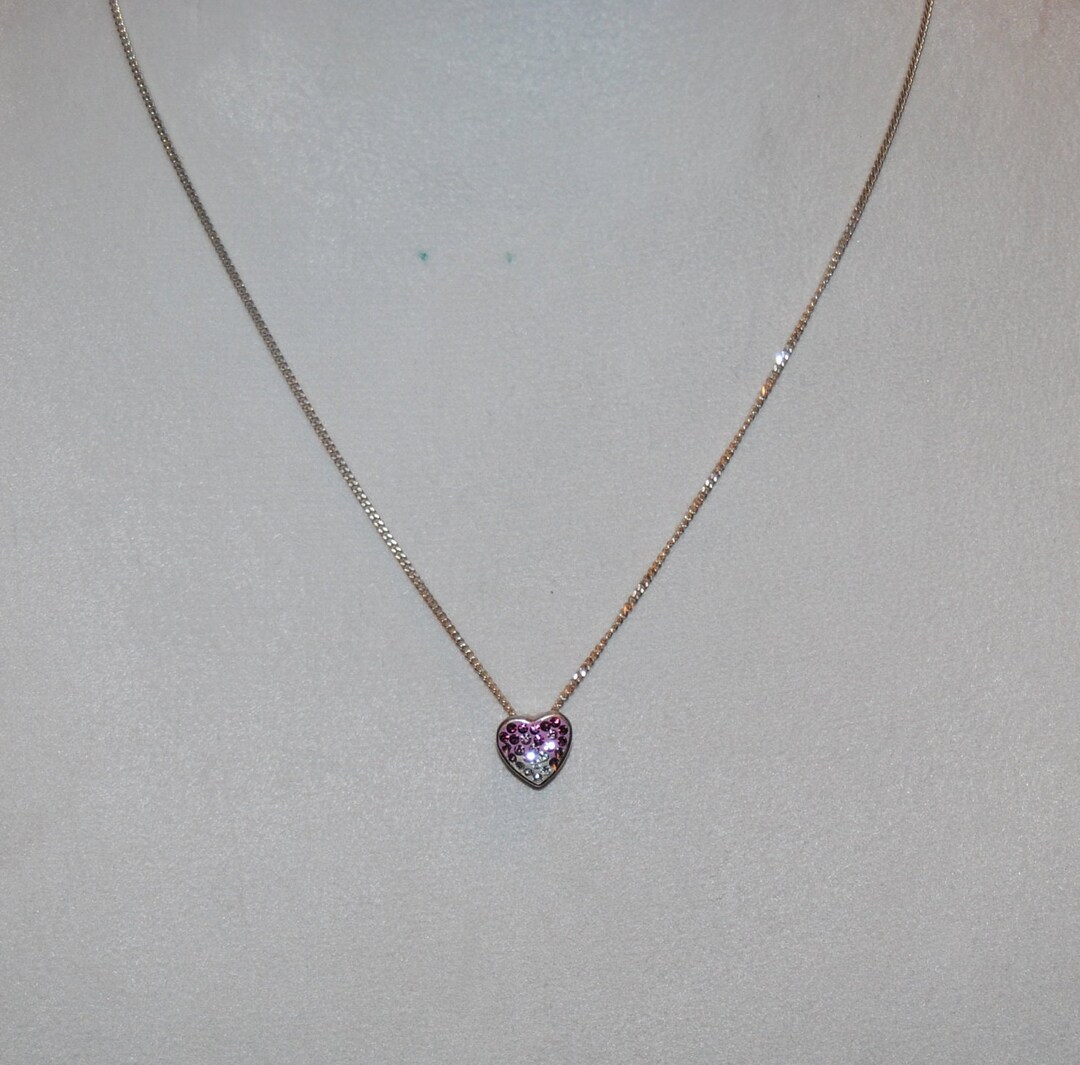 Beautiful 925 Sterling Heart Necklace Etsy