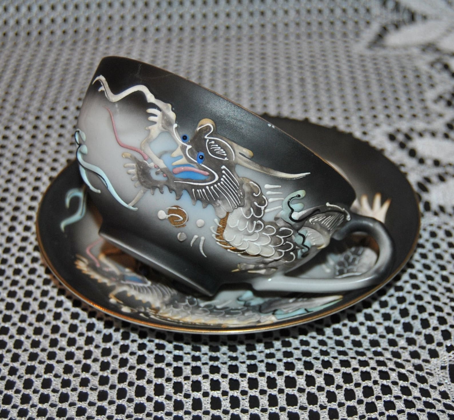 Beautiful Vintage Made In Japan Dragon Ware Fine Bone China Etsy