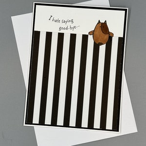 Cartes faites main, au revoir et bonne chance avec sentiment, pour la famille et les amis. Un assortiment de techniques utilisées pour créer, unique en son genre
