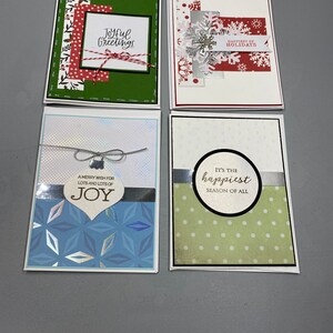 Kerstnotitiekaart, kaarten voor alle gelegenheden, set van 4, kaarten voor iedereen, handgemaakte, handgemaakte kaarten, betaalbare kaarten, speciale bestellingskaarten