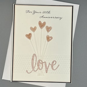 Fait main, Cartes d'anniversaire avec sentiment, 20 ans, Pour la famille et les amis. Un assortiment de techniques et de styles utilisés pour créer, unique en son genre
