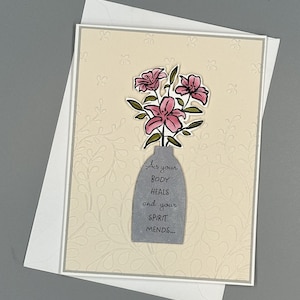 Cartes faites à la main, une carte Get Well avec sentiment, une variété pour toute la famille et les amis. Un assortiment de techniques utilisées pour créer