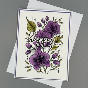 Handgemachte Karten, Osterkarte mit Sentiment, eine Abwechslung für die ganze Familie und Freunde. Eine Zusammenstellung von Techniken, die verwendet werden, um zu erstellen