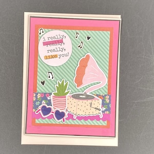 Carte de Saint-Valentin, sentiment à l'intérieur, carte pour conjoint, fabriquée à la main, abordable, commande spéciale, carte faite avec amour, jolie carte, ami, famille