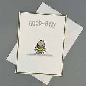 Cartes faites main, au revoir et bonne chance avec sentiment, pour la famille et les amis. Un assortiment de techniques utilisées pour créer, unique en son genre