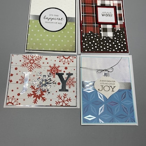 Biglietto di auguri di Natale, Cartoline per tutte le occasioni, Set di 4, Carte per tutti, Fatto a mano, Carte artigianali, Carte convenienti, Carte per ordini speciali